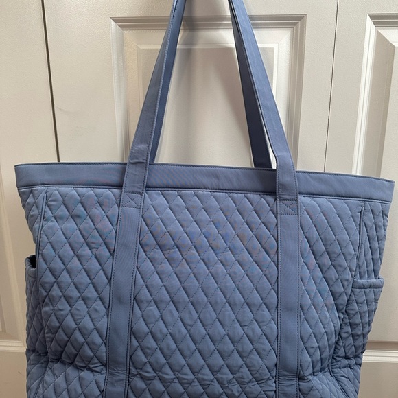 New VERA BRADLEY Get Going Large Tote Bag in Rustic Blue microfiber - Picture 5 of 7
